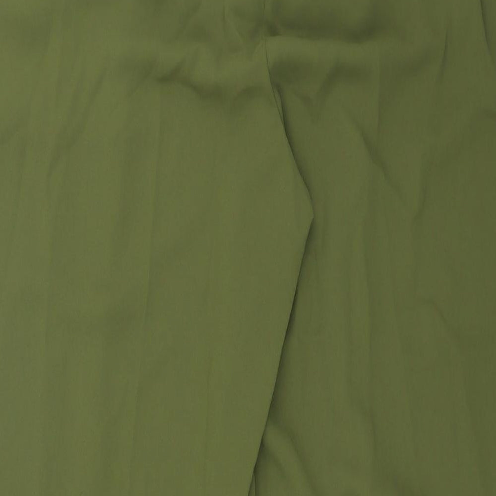 Marks and Spencer Womens Green Polyester Trousers Size 20 L29 in Regular Drawstring