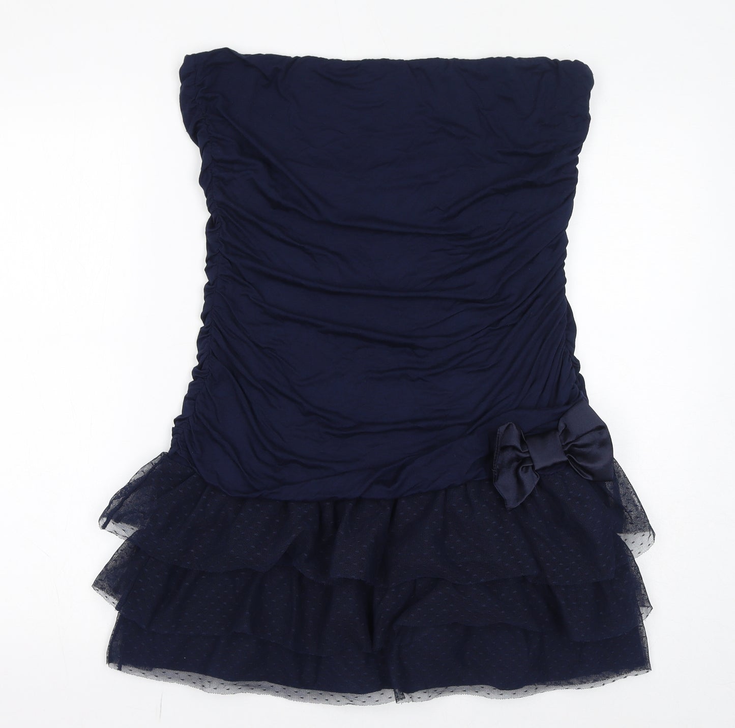 NAF NAF Womens Blue Polyamide Basic Blouse Size XL Off the Shoulder - Bow