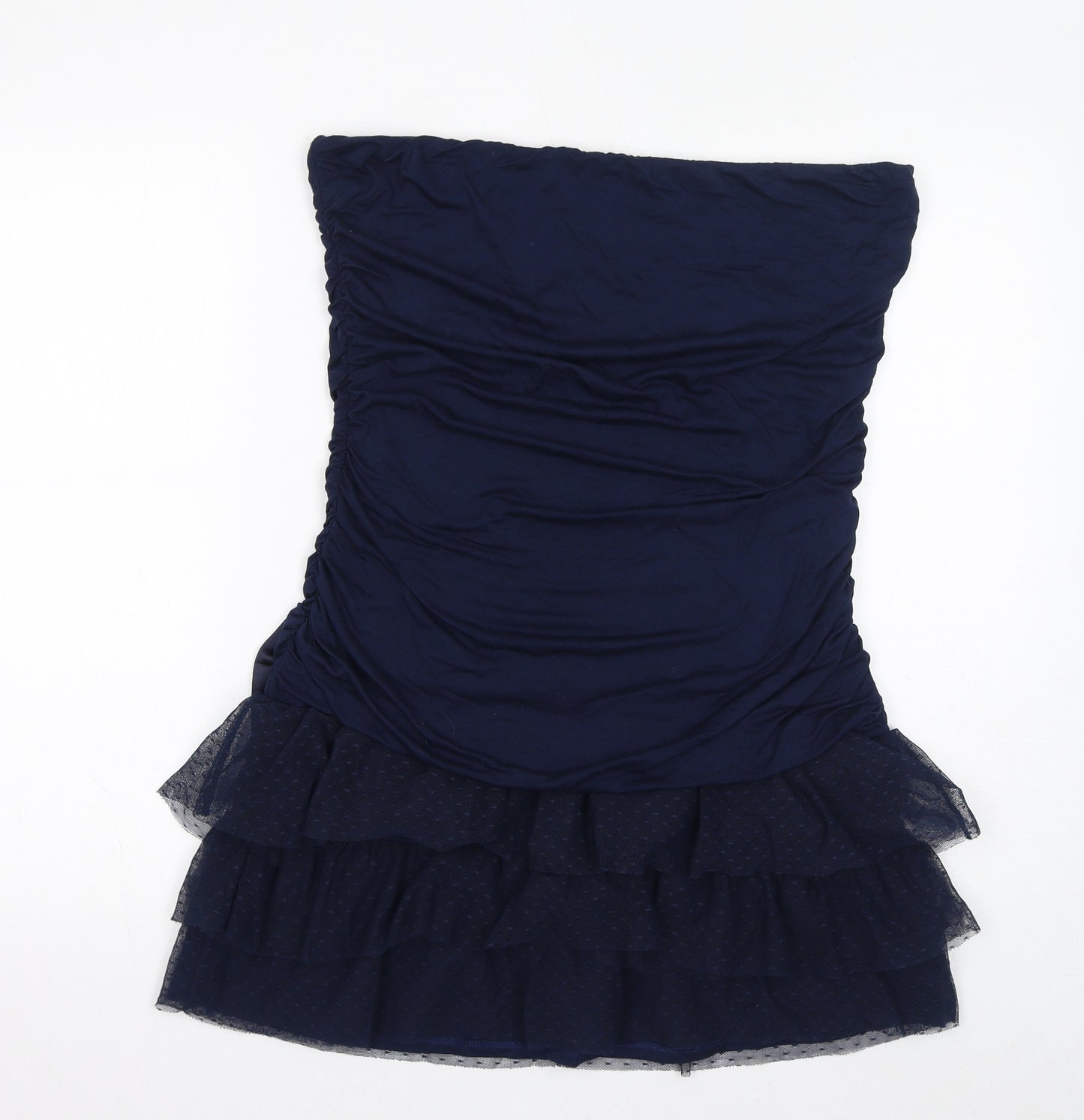 NAF NAF Womens Blue Polyamide Basic Blouse Size XL Off the Shoulder - Bow