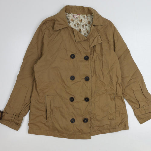 Simply Be Womens Brown Jacket Size 14 Button