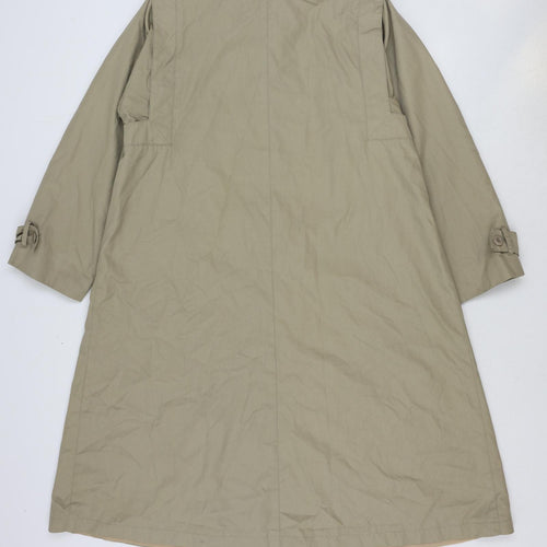 Canda Womens Beige Overcoat Coat Size 14 Button