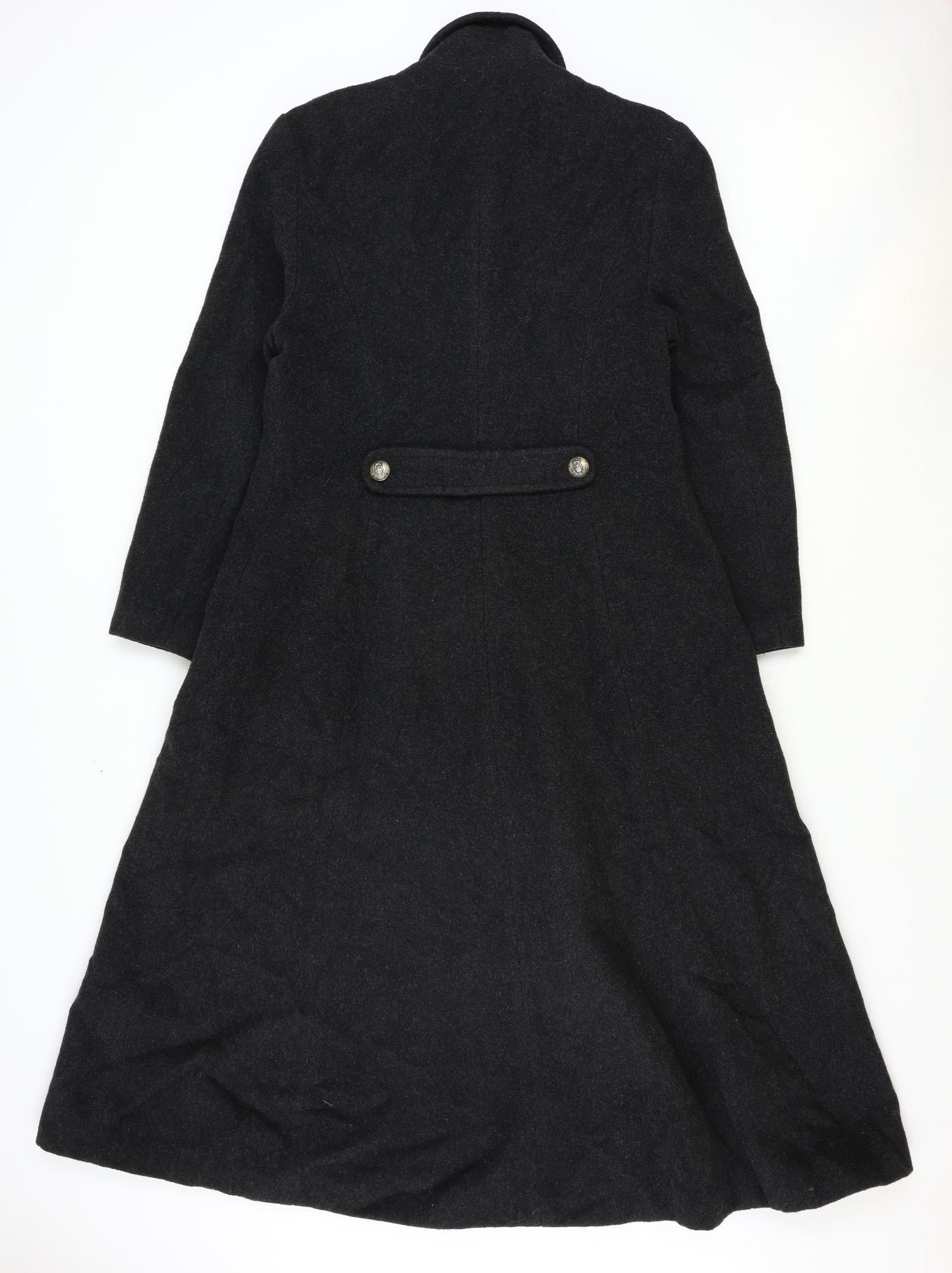 St Bernard Womens Black Pea Coat Coat Size 12 Button