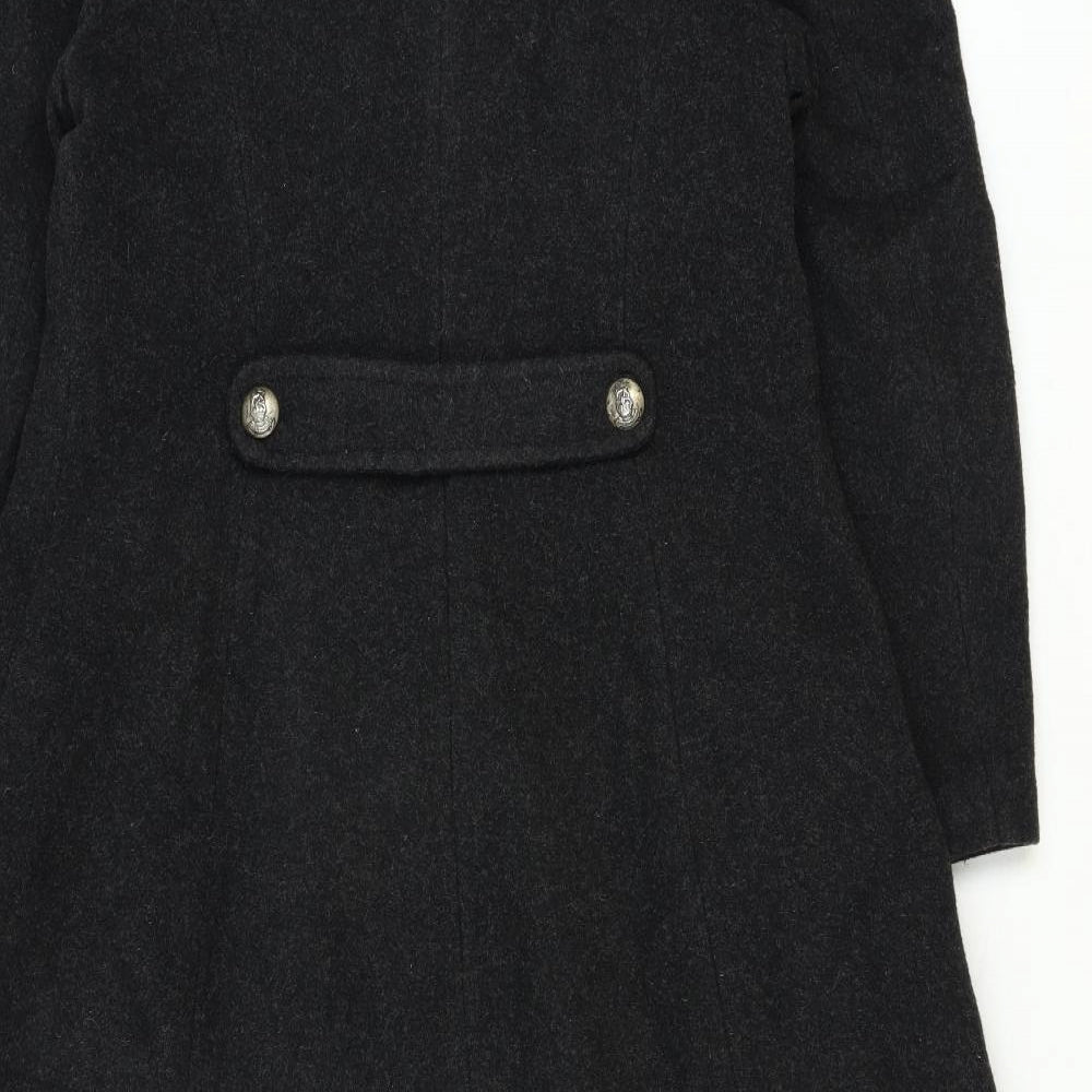 St Bernard Womens Black Pea Coat Coat Size 12 Button