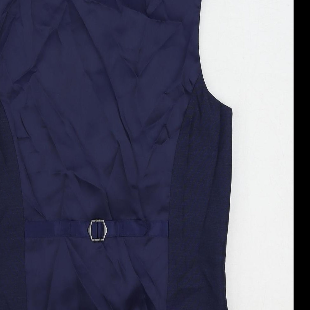 Marks and Spencer Boys Blue Jacket Waistcoat Size 12-13 Years Button