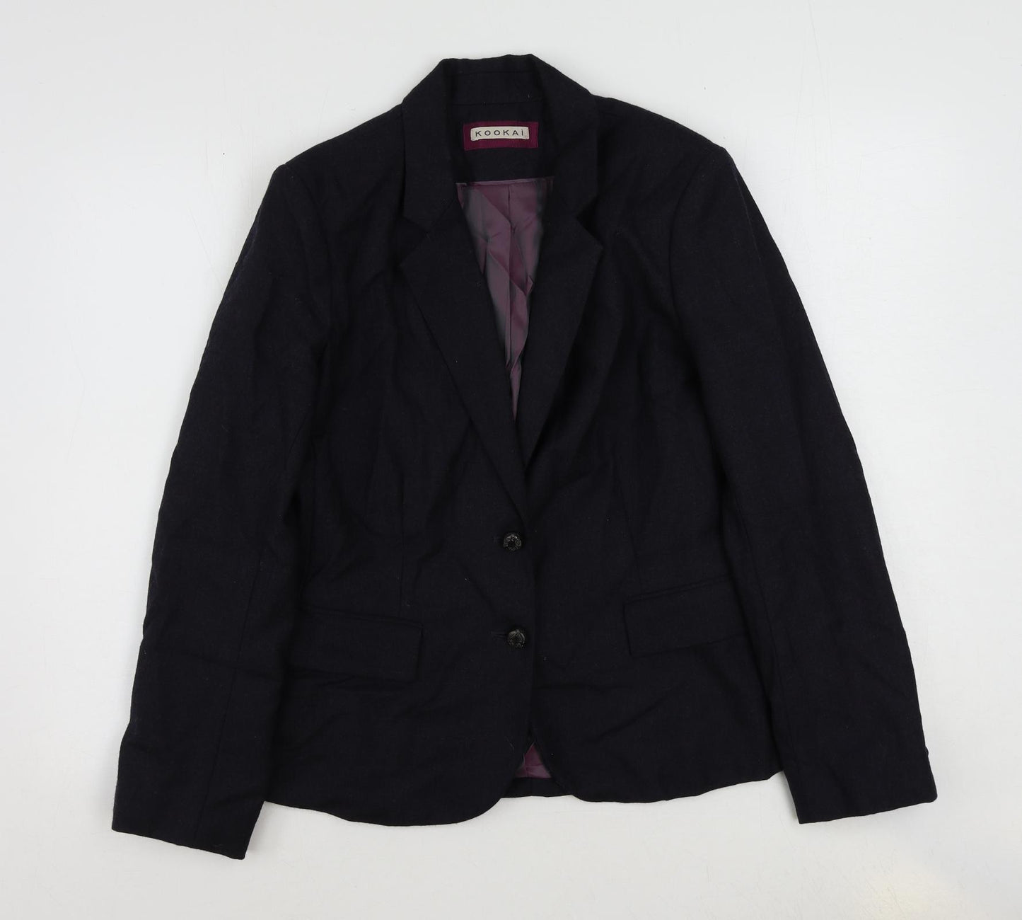 Kookai Womens Purple Wool Jacket Suit Jacket Size 14