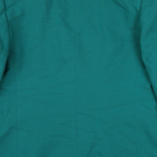 Compliments Womens Green Polyester Jacket Suit Jacket Size 18