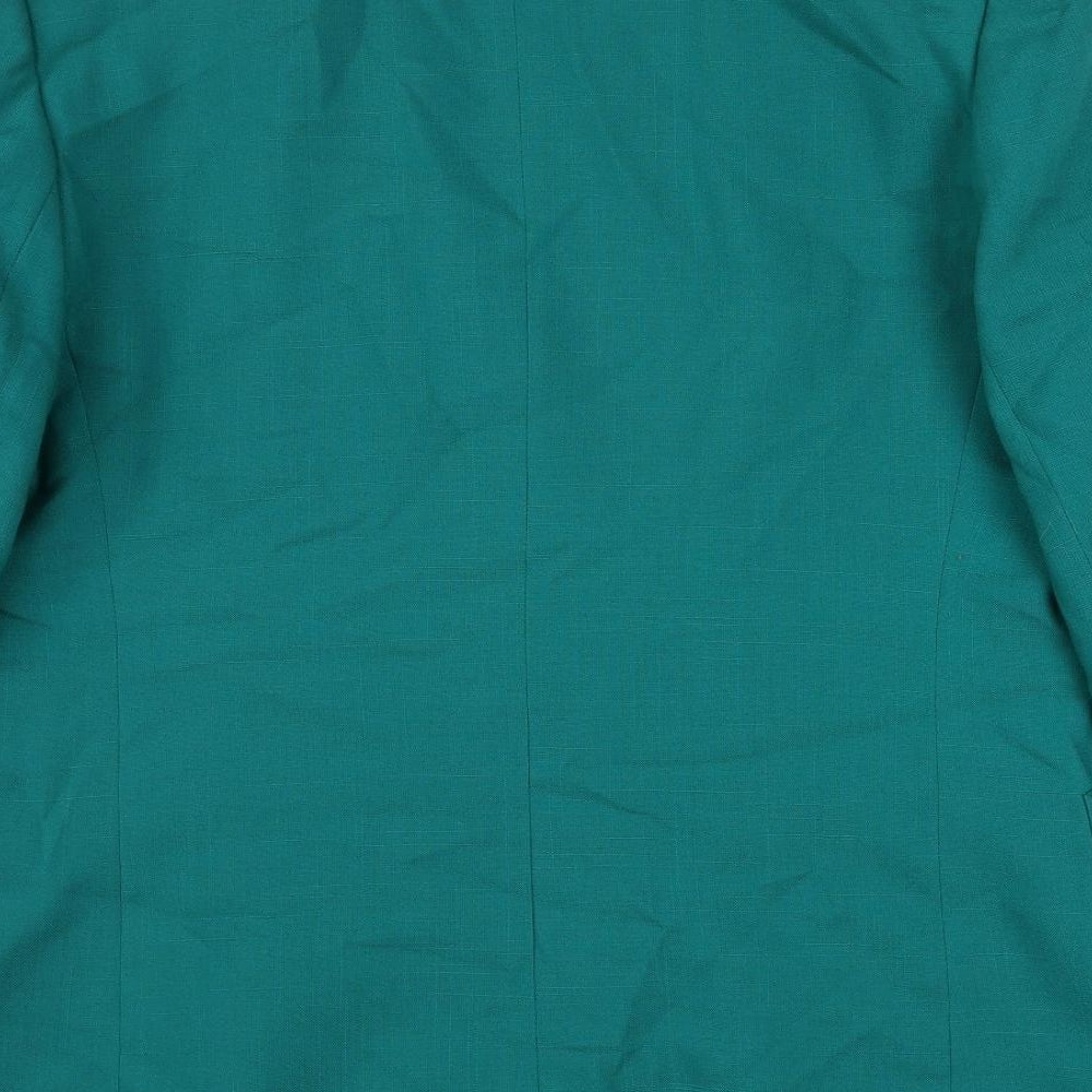 Compliments Womens Green Polyester Jacket Suit Jacket Size 18