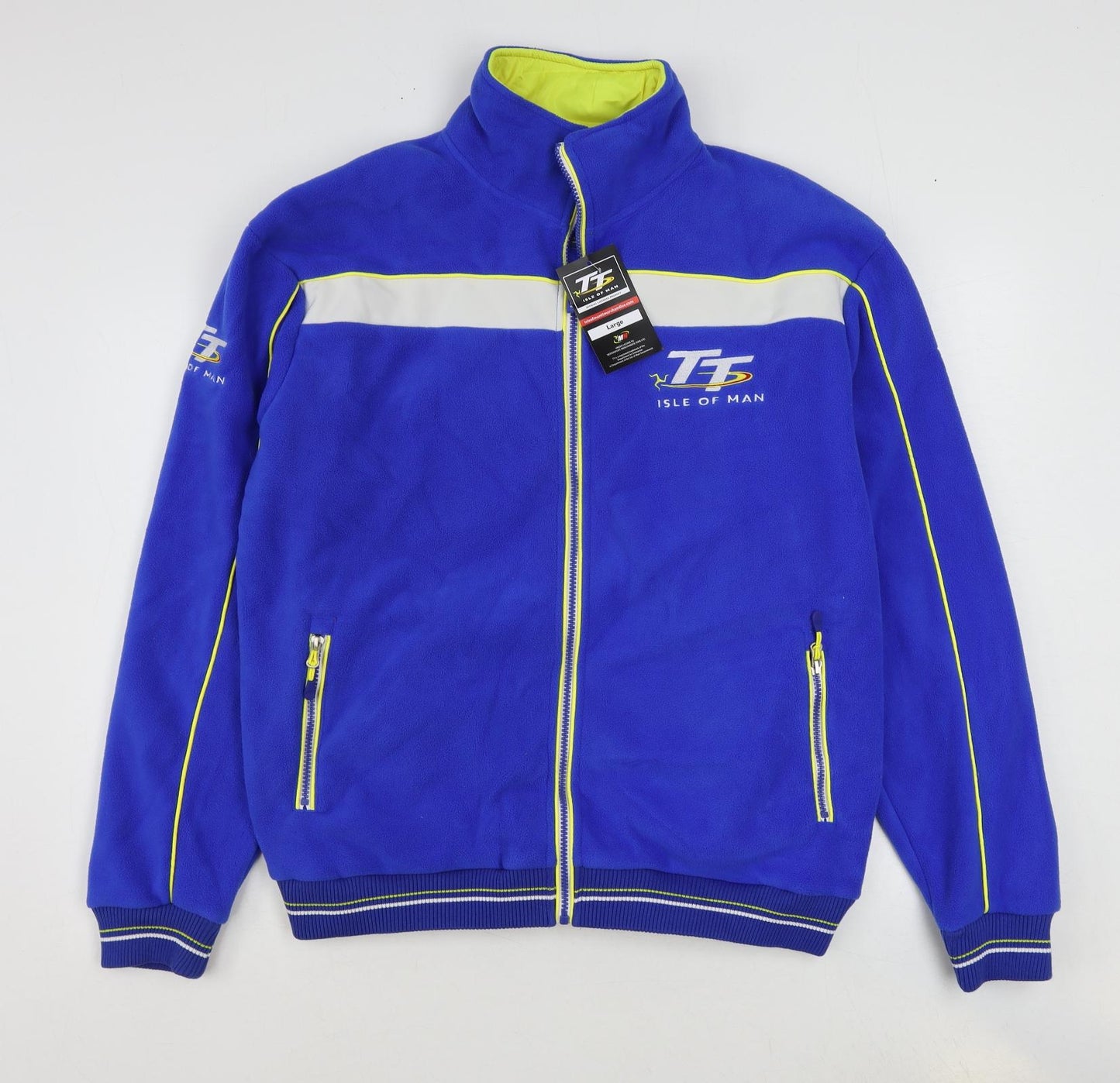 TT Mens Blue Jacket Size L Zip - Isle of Man TT