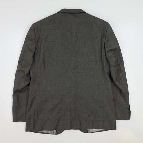 Woolworths Mens Grey Polyester Jacket Suit Jacket Size 42 Regular