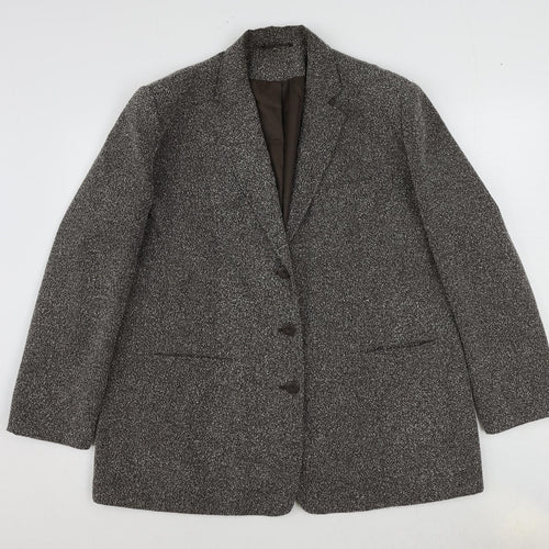 Agenda Womens Brown Polyester Jacket Blazer Size 20