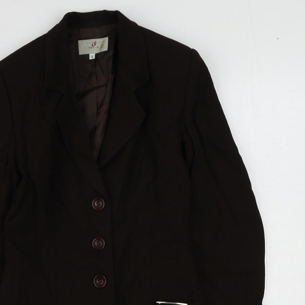 Vertigo Womens Brown Wool Jacket Suit Jacket Size S