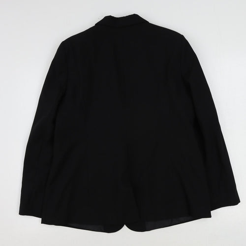 Anthology Womens Black Polyester Jacket Blazer Size 14