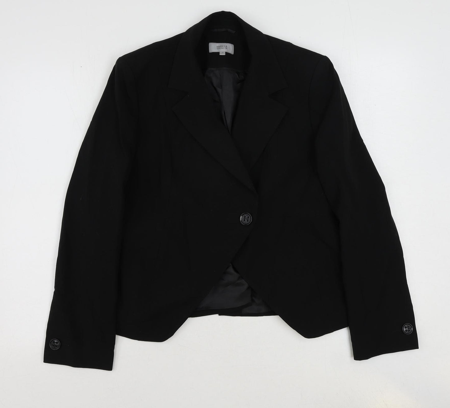 NEXT Womens Black Jacket Blazer Size 12 Button