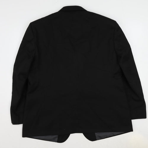 Marks and Spencer Mens Black Polyester Tuxedo Suit Jacket Size 46 Regular