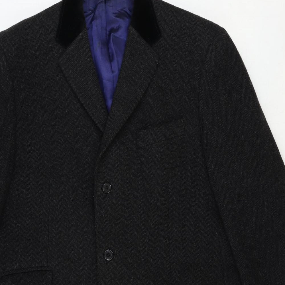 Ben Sherman Mens Grey Wool Jacket Blazer Size 42 Regular