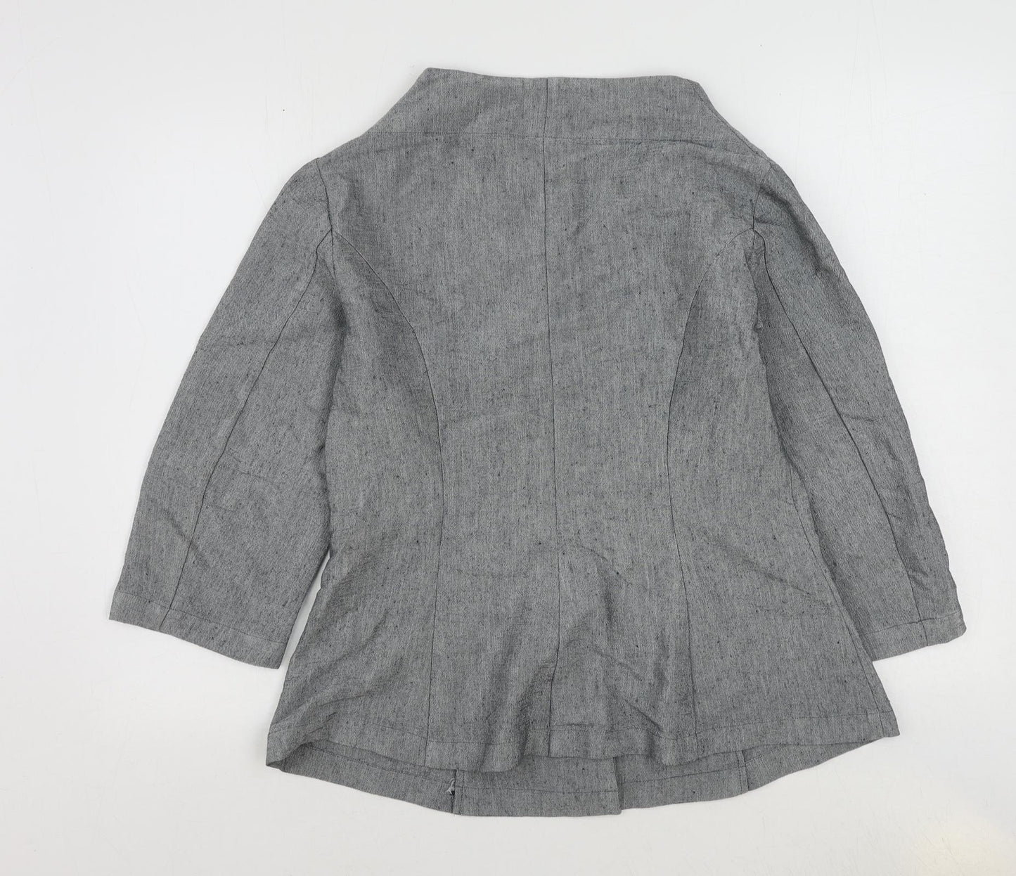 Bitte Kai Rand Womens Grey Jacket Blazer Size 12 Button