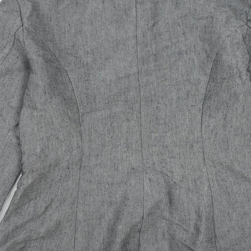 Bitte Kai Rand Womens Grey Jacket Blazer Size 12 Button