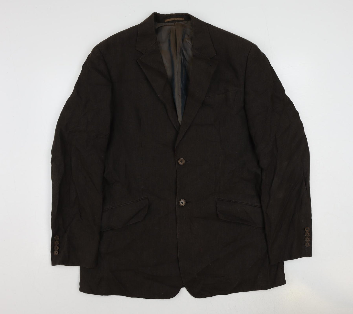 NEXT Mens Brown Linen Jacket Suit Jacket Size 42 Regular