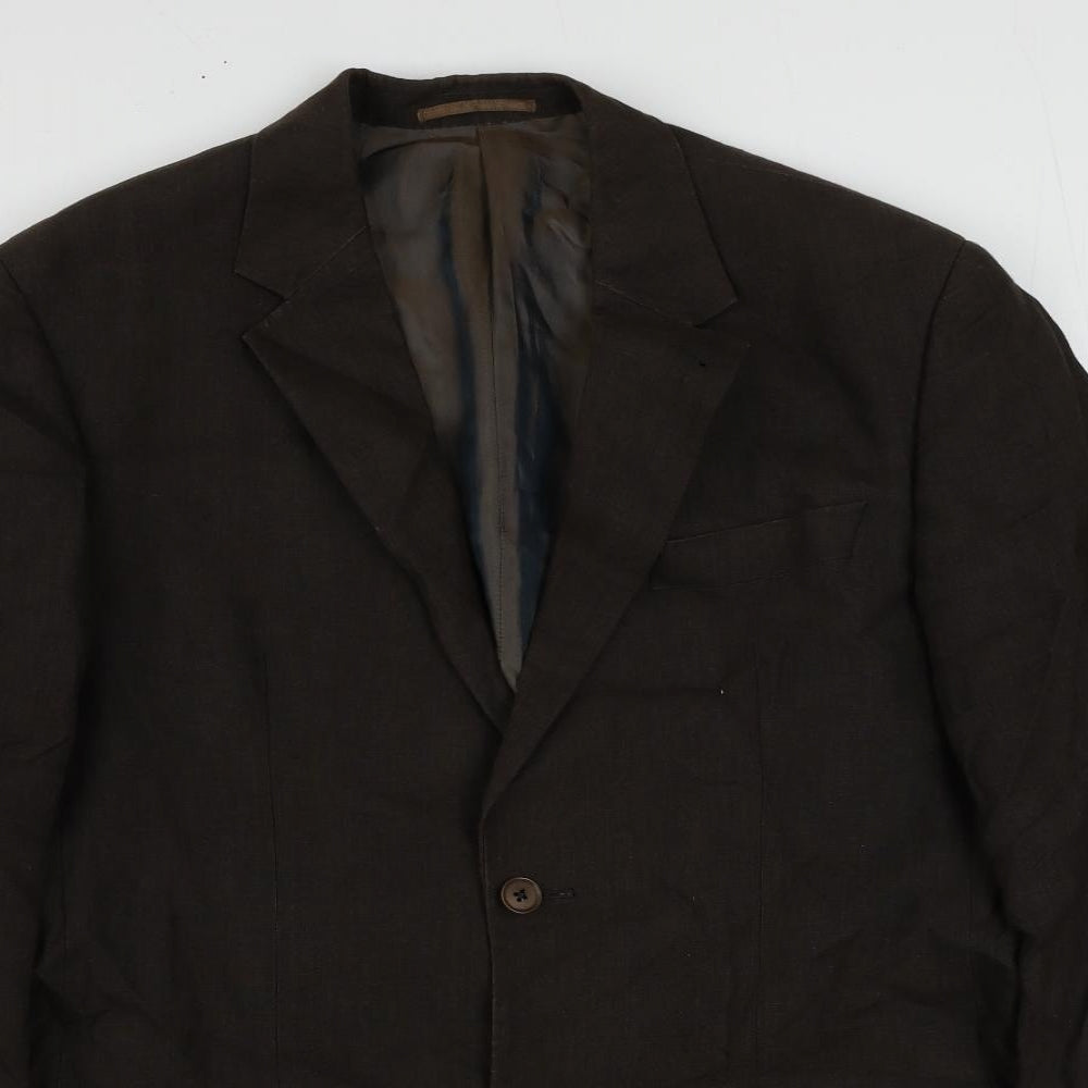 NEXT Mens Brown Linen Jacket Suit Jacket Size 42 Regular
