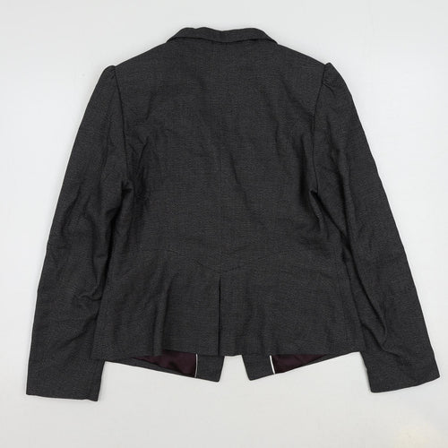 NEXT Womens Grey Polyester Jacket Blazer Size 14