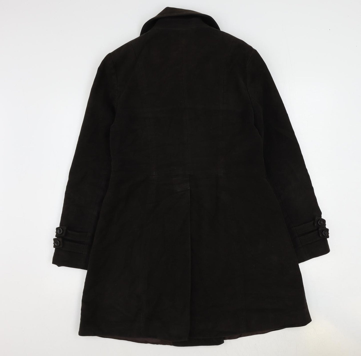 NEXT Womens Brown Overcoat Coat Size 14 Button