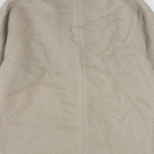 Topshop Womens Beige Overcoat Coat Size 6 Snap