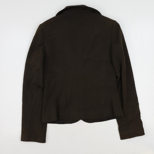 Kaliko Womens Brown Polyester Jacket Blazer Size 8
