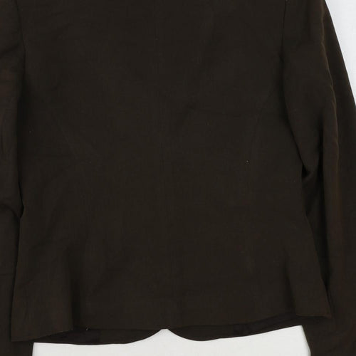 Kaliko Womens Brown Polyester Jacket Blazer Size 8