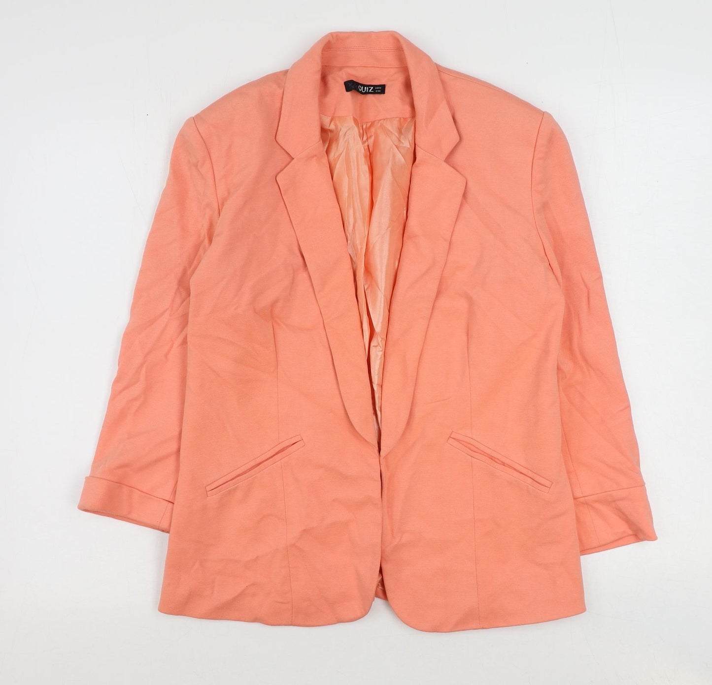 Quiz Womens Pink Jacket Blazer Size 12