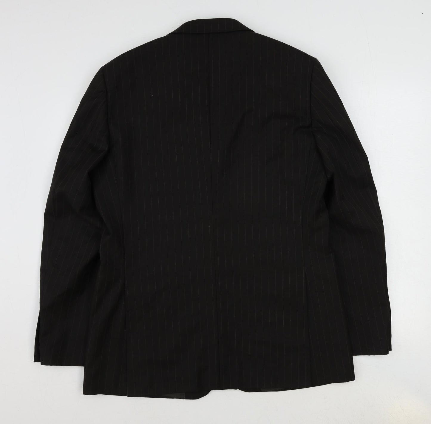 Topman Mens Brown Striped Wool Jacket Suit Jacket Size 40 Regular