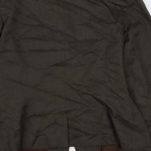 Equation Womens Green Cupro Jacket Suit Jacket Size 12