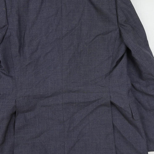 St Michael Mens Blue Polyester Jacket Suit Jacket Size 42 Regular