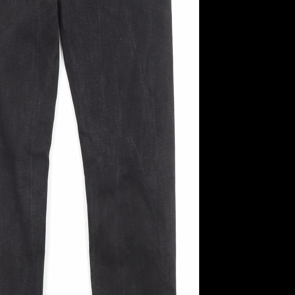 Easy Mens Black Cotton Straight Jeans Size 34 in L32 in Regular Zip - Pockets