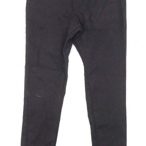 Denim & Co. Womens Black Cotton Skinny Jeans Size 10 L26 in Regular Zip - Pockets