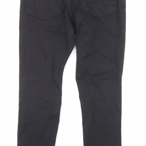 Denim & Co. Womens Black Cotton Skinny Jeans Size 10 L26 in Regular Zip - Pockets