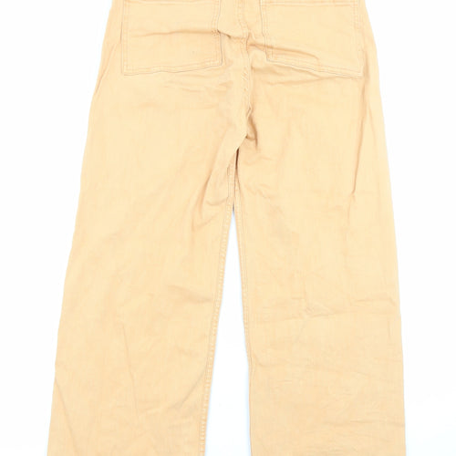 Denim & Co. Womens Orange Cotton Straight Jeans Size 10 L25 in Regular Zip - Pockets