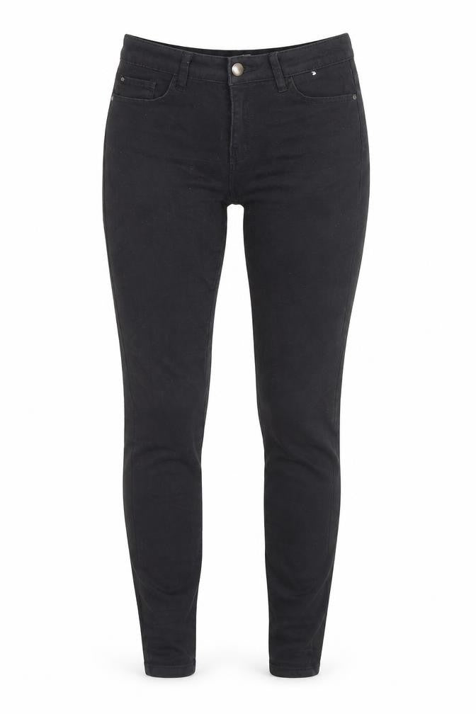 Denim & Co. Womens Black Cotton Skinny Jeans Size 8 L29 in Regular Zip - Waist 22 inches
