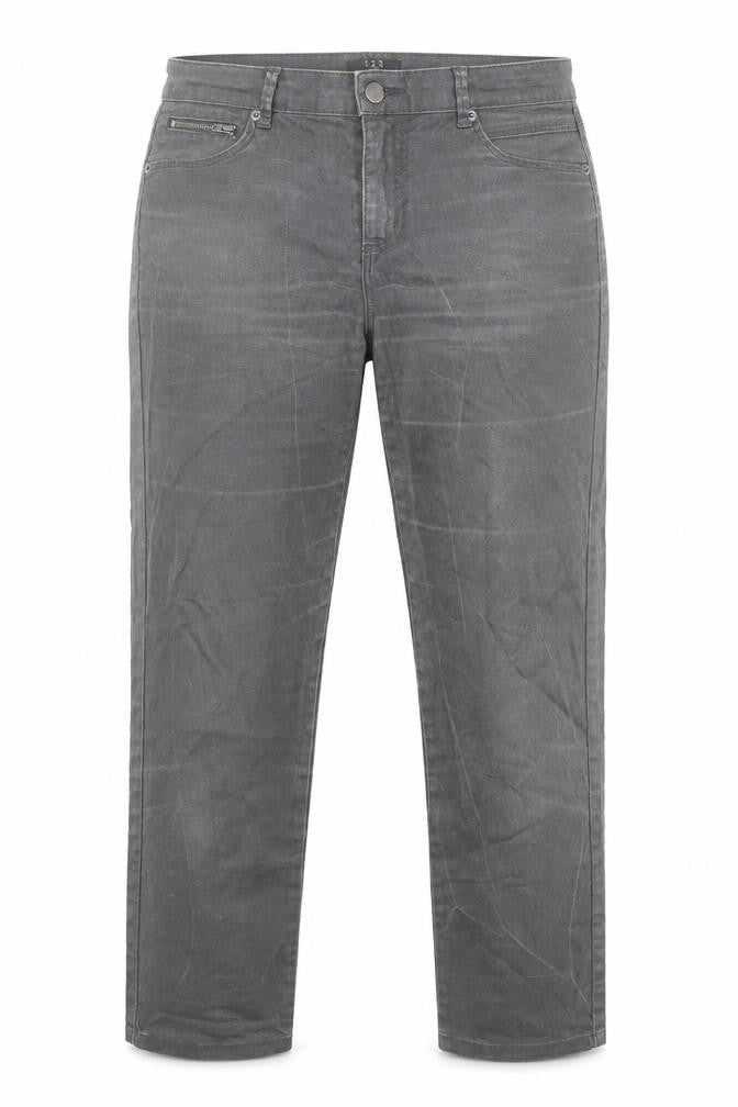 1.2.3 Paris Womens Grey Cotton Straight Jeans Size 8 L26 in Regular Zip - Pockets
