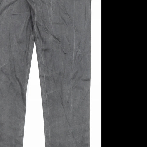 1.2.3 Paris Womens Grey Cotton Straight Jeans Size 8 L26 in Regular Zip - Pockets