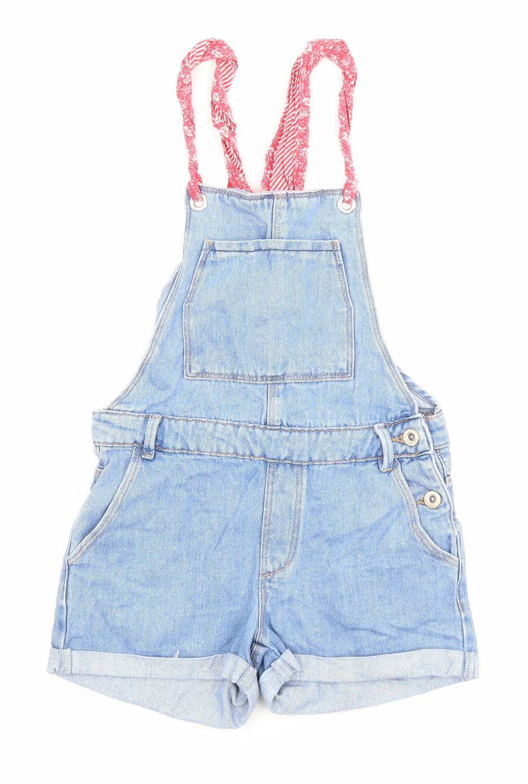 Zara Girls Blue Cotton Jumpsuit Outfit/Set Size 10 Years Button