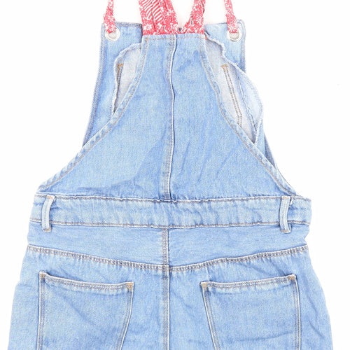 Zara Girls Blue Cotton Jumpsuit Outfit/Set Size 10 Years Button