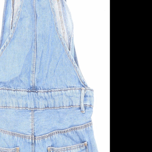 Zara Girls Blue Cotton Jumpsuit Outfit/Set Size 10 Years Button