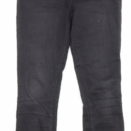 Zara Womens Black Cotton Skinny Jeans Size 10 L26 in Regular Zip - Pockets