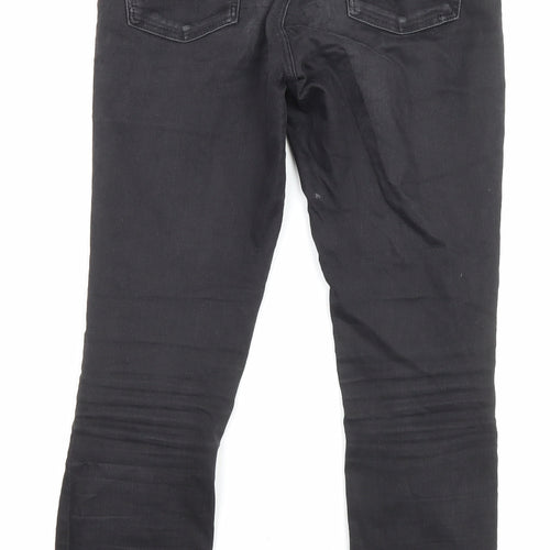 Zara Womens Black Cotton Skinny Jeans Size 10 L26 in Regular Zip - Pockets