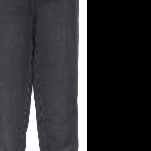 Zara Womens Black Cotton Skinny Jeans Size 10 L26 in Regular Zip - Pockets