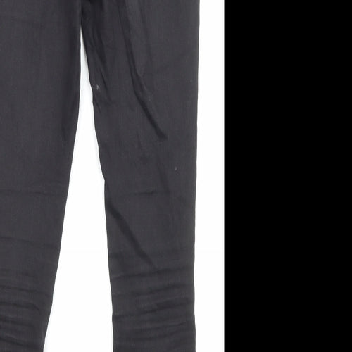 Zara Womens Black Cotton Skinny Jeans Size 10 L26 in Regular Zip - Pockets