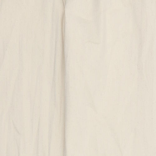 Marks and Spencer Mens Beige Cotton Straight Jeans Size 30 in L33 in Regular Zip - Pockets