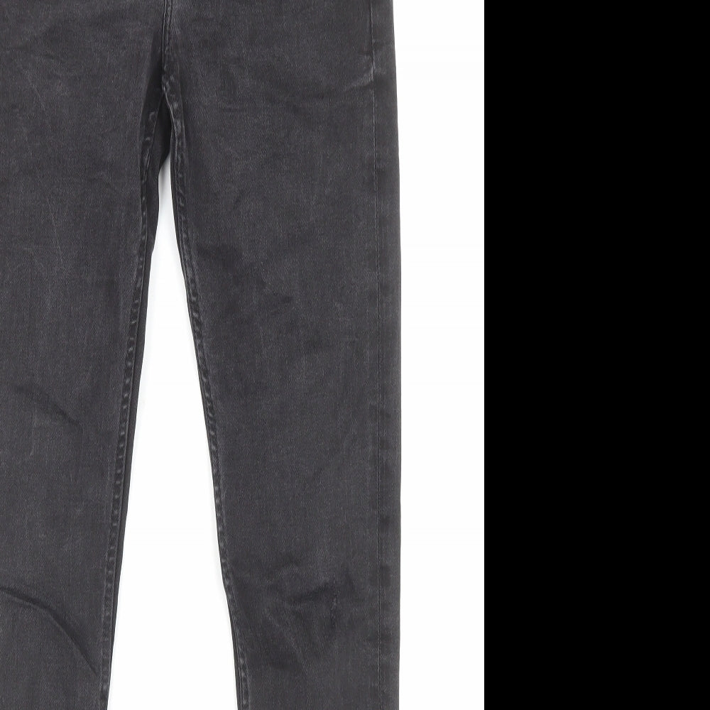 Zara Womens Black Cotton Skinny Jeans Size 8 L27 in Regular Zip - Pockets