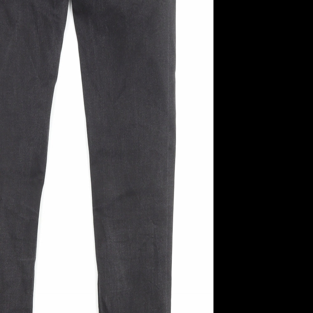 Zara Womens Black Cotton Skinny Jeans Size 8 L27 in Regular Zip - Pockets