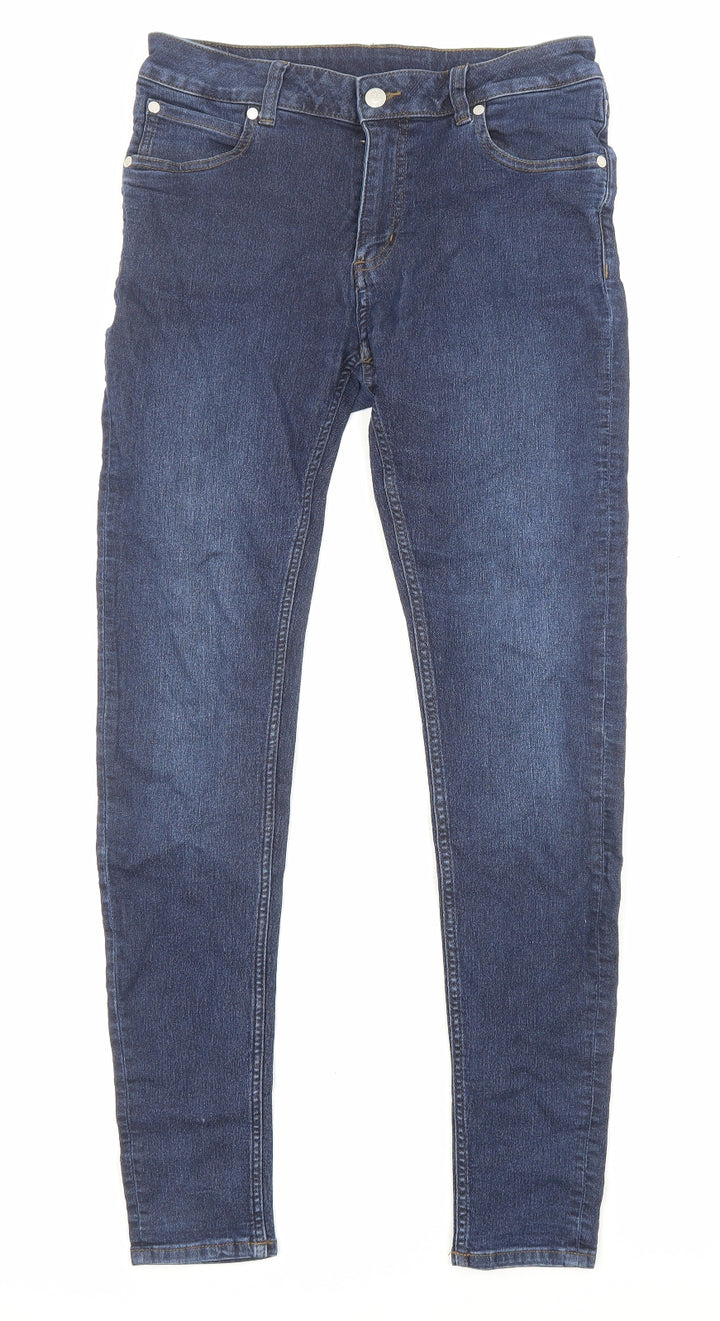 Cheap Monday Womens Blue Cotton Skinny Jeans Size 30 L31 in Regular Zip - Pockets